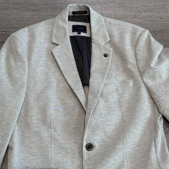 7 Diamonds Kent Blazer Mens Medium Grey Knit Stretch Sport Coat BLZ-8326 Jacket